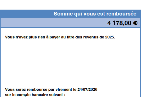 4 178 € : le virement que le fisc envoie à mon client